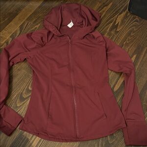 Yogalicious Maroon Zip-Up Hoodie